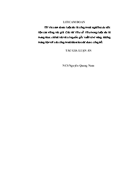 Luận án Đảng bộ tỉnh Lâm Đồng lãnh đạo phát triển nông nghiệp ứng dụng công nghệ cao từ năm 2004 đến năm 2015 - Nguyễn Quang Nam