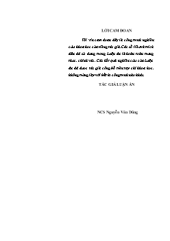 Luận án Giải pháp phát huy tác động tích cực, hạn chế tác động tiêu cực của đầu tư nước ngoài đến an ninh kinh tế ở Việt Nam thời gian tới - Nguyễn Văn Dũng