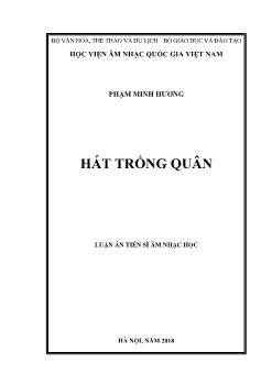 Luận án Hát trống quân - Phạm Minh Hương