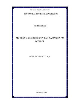 Luận án Mô phỏng dao động của tấm và ống Na nô đơn lớp - Bùi Thanh Lâm