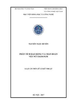 Luận án Phân tích dao động và chẩn đoán vết nứt dầm FGM - Nguyễn Ngọc Huyên