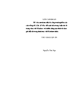 Luận án Rèn luyện kỹ năng dạy học cho sinh viên Đại học Sư phạm ngành giáo dục thể chất - Nguyễn Thu Nga