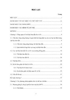Luận án Ứng dụng lý thuyết phiếm hàm mật độ và phương pháp K.P trong nghiên cứu vật liệu