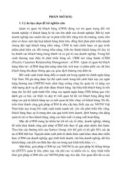 Tóm tắt Luận án Nghiên cứu các nhân tố ảnh hưởng đến việc triển khai thành công giải pháp quản trị quan hệ khách hàng điện tử tại các Ngân hàng Thương mại Việt Nam - Nguyễn Văn Thủy