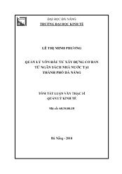 Tóm tắt Luận văn Quản lý vốn đầu tư xây dựng cơ bản từ ngân sách Nhà nước tại thành phố Đà Nẵng - Lê Thị Minh Phương