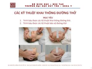 Bài giảng Các kỹ thuật khai thông đường thở