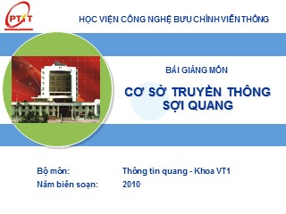 Bài giảng Cơ sở truyền thông sợi quang - Chương 3: Bộ phát quang