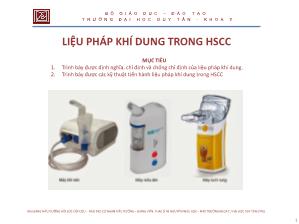 Bài giảng Liệu pháp khí dung trong HSCC