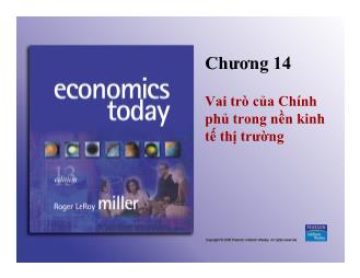 Bài giảng Lý thuyết kinh tế học vi mô nguyên lý và mở rộng - Chương 14: Vai trò của Chính phủ trong nền kinh tế thị trường - Đinh Thiện Đức