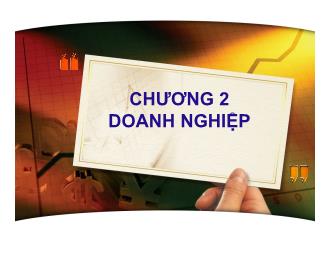 Bài giảng Quản trị kinh doanh - Chương 2: Doanh nghiệp - Trần Việt Lâm