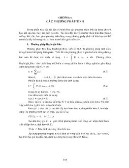 Giáo trình Cơ học kết cấu - Chương 6: Các phương pháp tính