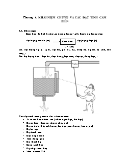 Giáo trình Đặc tính cảm biến - Chương 1: Khái niệm chung và các đặc tính cảm biến