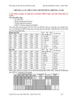 Giáo trình Điều khiển logic - Chương 6: Các chức năng chuyên dùng trên PLC s7-200