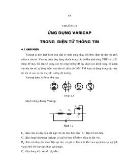 Giáo trình Hệ thống thông tin điện tử - Chương 4: ứng dụng Varicap trong điện tử thông tin