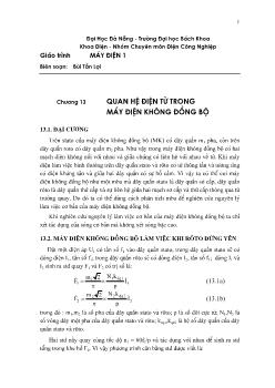 Giáo trình Máy điện không đồng bộ - Chương 13: Quan hệ điện tù trong máy điện không đồng bộ