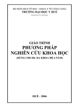 Giáo trình môn Phương pháp nghiên cứu khoa học