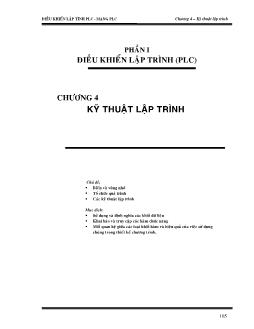 Giáo trình Tự động - Đo lường - Chương 4: Kỹ thuật lập trình