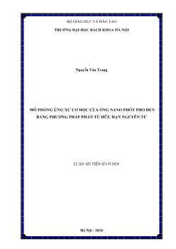 Luận án Mô phỏng ứng xử cơ học của ống Nano Phốt pho đen bằng phương pháp phần tử hữu hạn nguyên tử