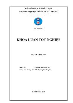 Luận văn A study on the causes of difficulties in reading skill experienced by first-Year english majors at hai phong private university and some suggested solutions