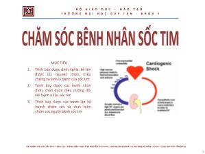 Tài liệu Chăm sóc bệnh nhân sốc tim