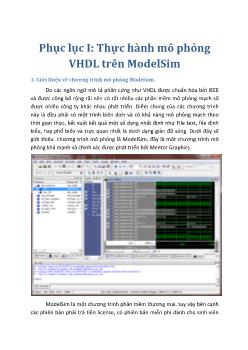 Thực hành mô phỏng VHDL trên ModelSim