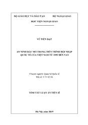 Tóm tắt Luận án An ninh dầu mỏ trong tiến trình hội nhập quốc tế của Việt Nam từ 1995 đến nay