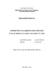 Tóm tắt Luận án Ảnh hưởng của khối lượng nền lên ứng xử động của kết cấu dầm và tấm