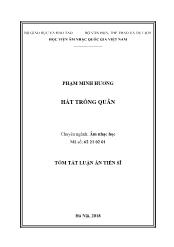 Tóm tắt Luận án Hát trống quân