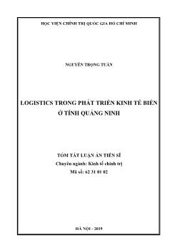 Tóm tắt Luận án Logistics trong phát triển kinh tế biển ở tỉnh Quảng Ninh