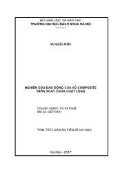 Tóm tắt Luận án Nghiên cứu dao động của vỏ Composite tròn xoay chứa chất lỏng