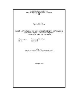 Tóm tắt Luận án Nghiên cứu sử dụng sét Bentonit biến tính và phương pháp hóa nhiệt để xử lý Policlobiphenyl trong dầu biến thế phế thải