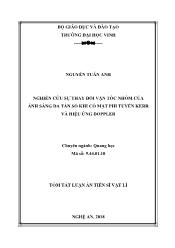 Tóm tắt Luận án Nghiên cứu sự thay đổi vận tốc nhóm của ánh sáng đa tần số khi có mặt phi tuyến Kerr và hiệu ứng Doppler