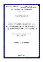 Tóm tắt Luận án Nghiên cứu xử lý hiệu quả ddt bằng phương pháp quang xúc tác sử dụng vật liệu nano Compozit fe - Fe - CuOx /GO; SBA – 15