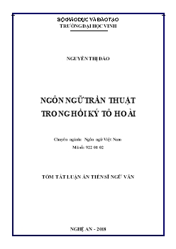 Tóm tắt Luận án Ngôn ngữ trần thuật trong hồi ký Tô Hoài