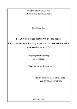 Tóm tắt Luận án Phân tích dao động và chẩn đoán kết cấu dầm bằng vật liệu cơ tính biến thiên có nhiều vết nứt