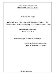 Tóm tắt Luận án Phân tích sự làm việc không gian của kết cấu lõi cứng nhà nhiều tầng chịu tải trọng ngang tĩnh
