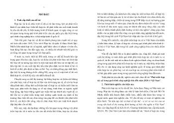 Tóm tắt Luận án Phát triển hợp tác xã trong quá trình công nghiệp hóa đến năm 2020 ở Việt Nam