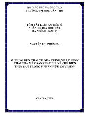 Tóm tắt Luận án Sử dụng bùn thải từ quá trình xử lý nước thải nhà máy sản xuất bia và chế biến thủy sản trong ủ phân hữu cơ vi sinh