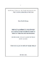 Tóm tắt Luận án Trí tuệ tạo hình của người Việt qua tượng Quán thế âm nghìn mắt nghìn tay thế kỷ XV - XVIII (vùng châu thổ sông Hồng)