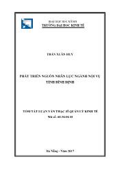 Tóm tắt Luận văn Phát triển nguồn nhân lực ngành nội vụ tỉnh Bình Định