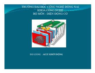 Bài giảng ACCU khởi động