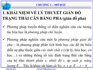 Bài giảng Giản đồ pha - Chương 1: Mở đầu - Nguyễn Văn Hòa