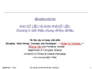 Bài giảng Kho dữ liệu và khai phá dữ liệu - Chương 4: Giới thiệu chung về kho dữ liệu - Hà Quang Thụy