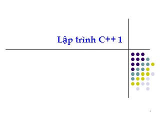 Bài giảng Lập trình C++ 1 - Bài: Kế thừa