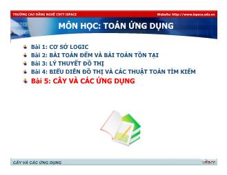 Bài giảng MH/MĐ: Toán ứng dụng - Bài 5: Cây và các ứng dụng