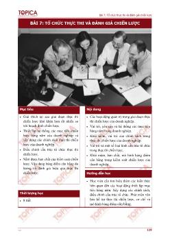 Bài giảng Quản trị chiến lược - Bài 7: Tổ chức thực thi và đánh giá chiến lược