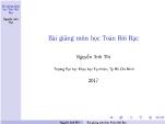 Bài giảng Toán rời rạc - Chương 2: Tập hợp và ánh xạ - Nguyễn Anh Thi