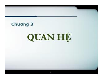 Bài giảng Toán rời rạc - Chương 3: Quan hệ