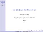 Bài giảng Toán rời rạc - Chương 5: Số nguyên - Nguyễn Anh Thi