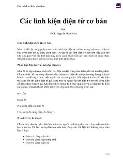 Các linh kiện điện tử cơ bản